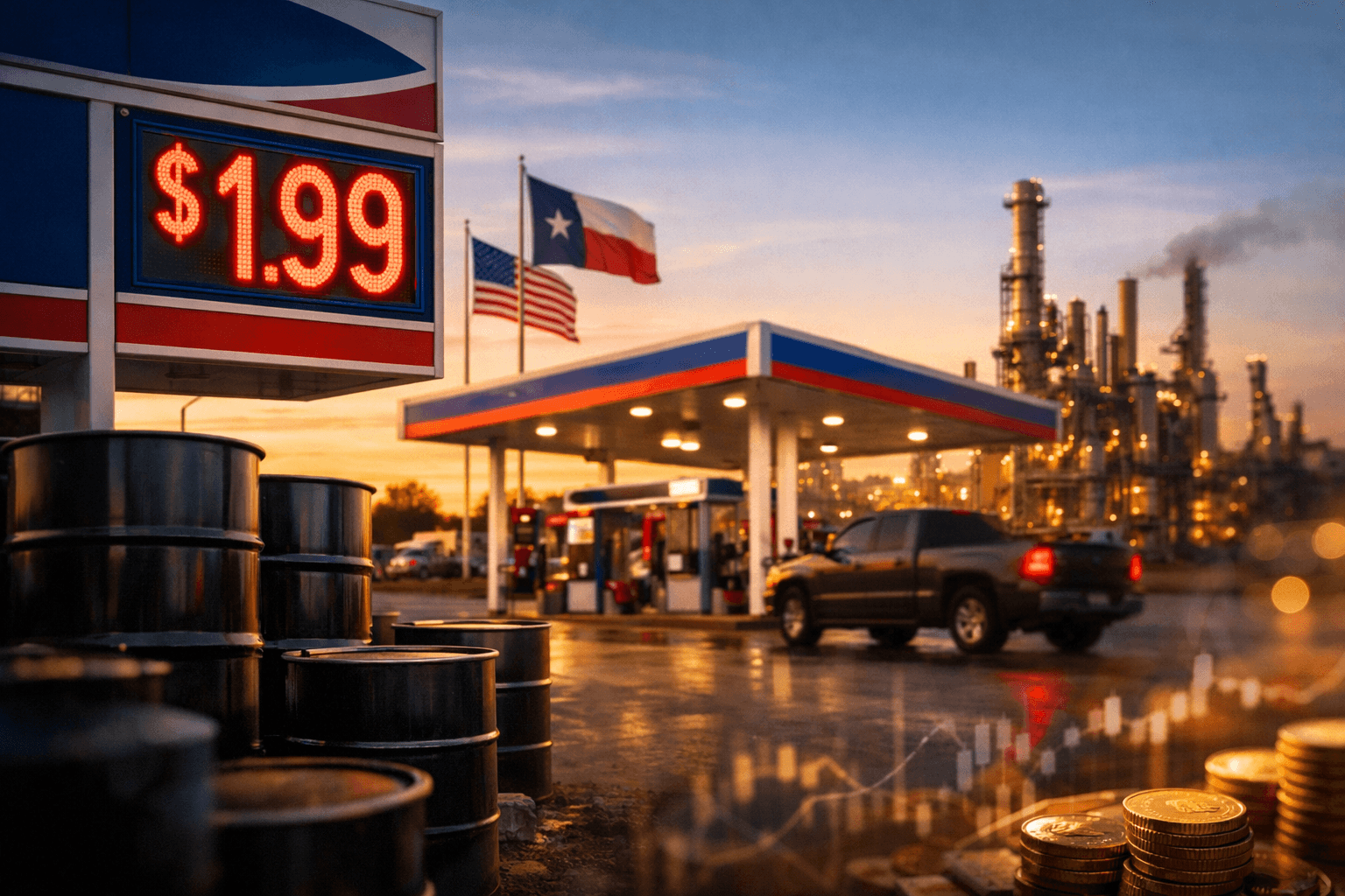 Benzinpreise fallen unter 2 Dollar in Texas