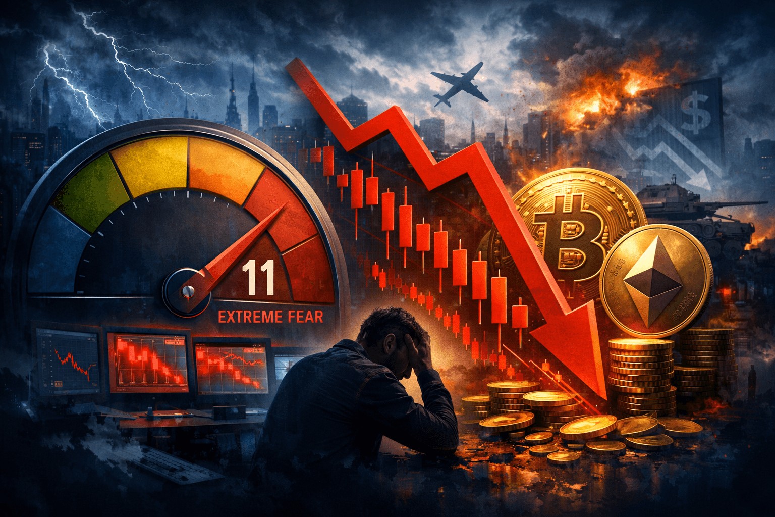 Krypto-Markt rutscht in extreme Angst