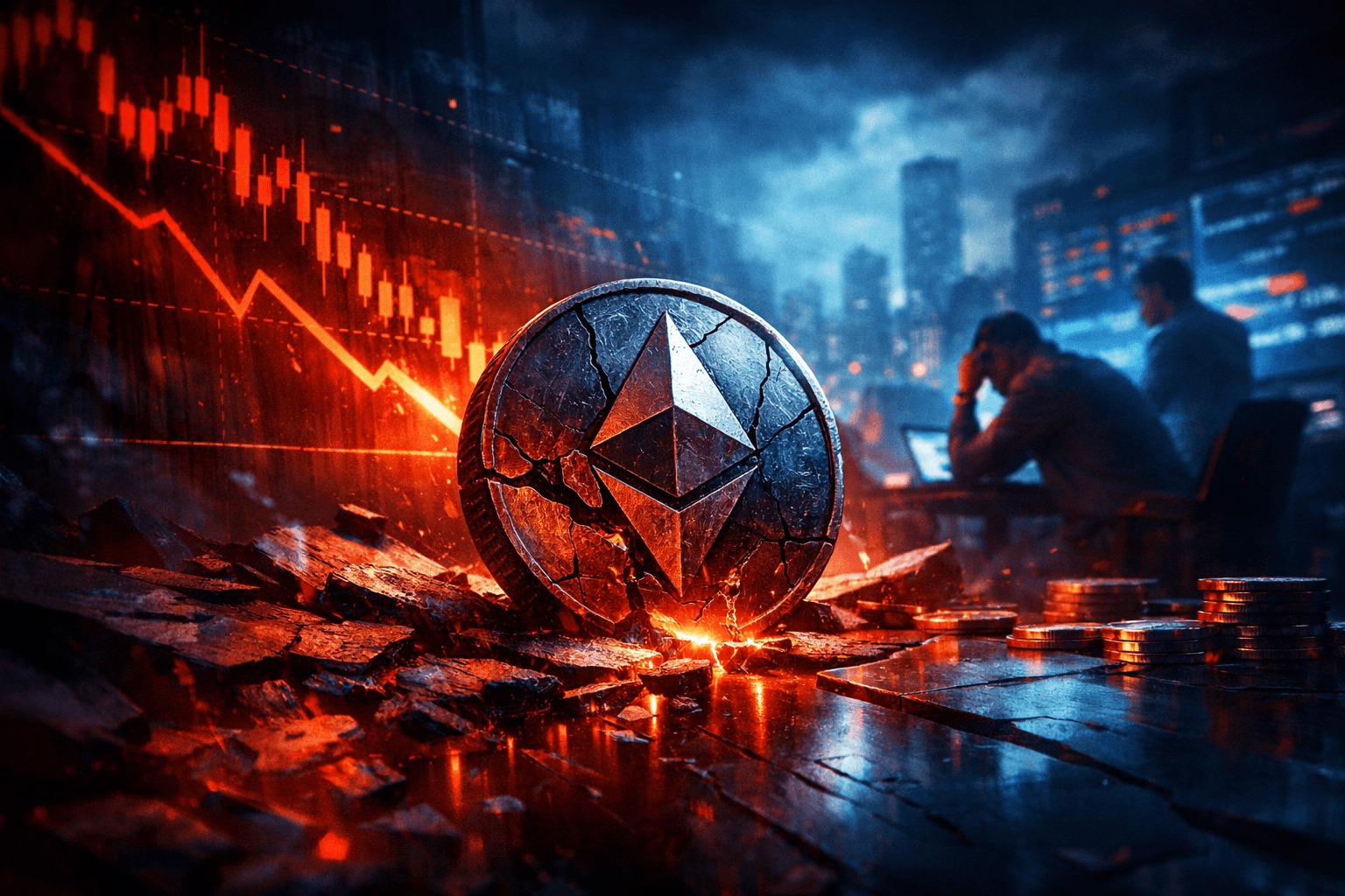 Ethereum fällt unter 2.200 USD
