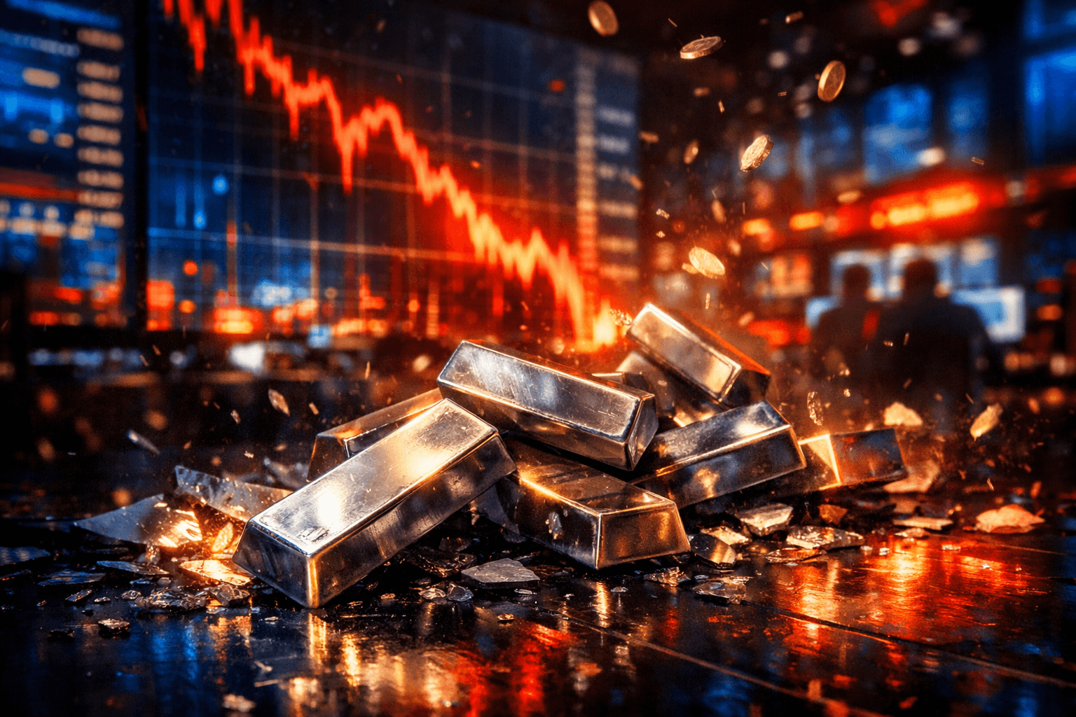 Silber stürzt über 15 % ab