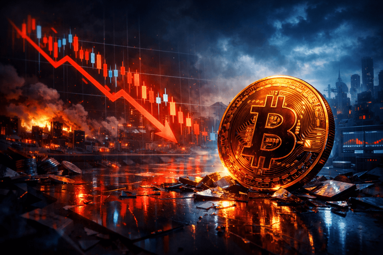 Bitcoin fällt unter 75.000 USD